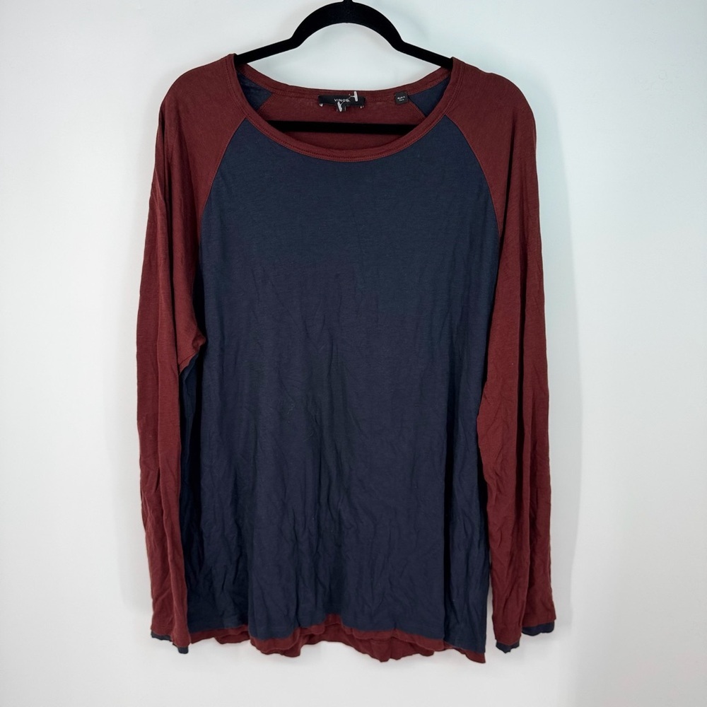 Vince Two Tone Long Sleeve 100% Pima Cotton Quality Men’s Full Length Shirt